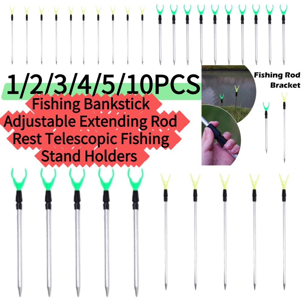 Fishing Rod Telescopic - 1/5/10pcs*50/80cm Fishing Bankstick Adjustable Extending Rod