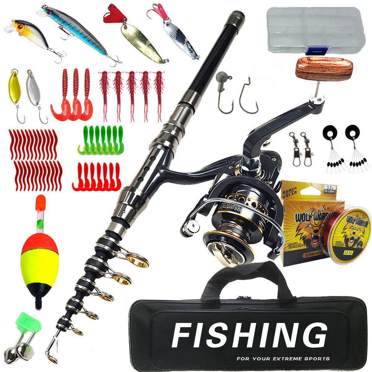 Fishing Rod Casting - 1.8m-3m Fishing Rod Set Long Casting