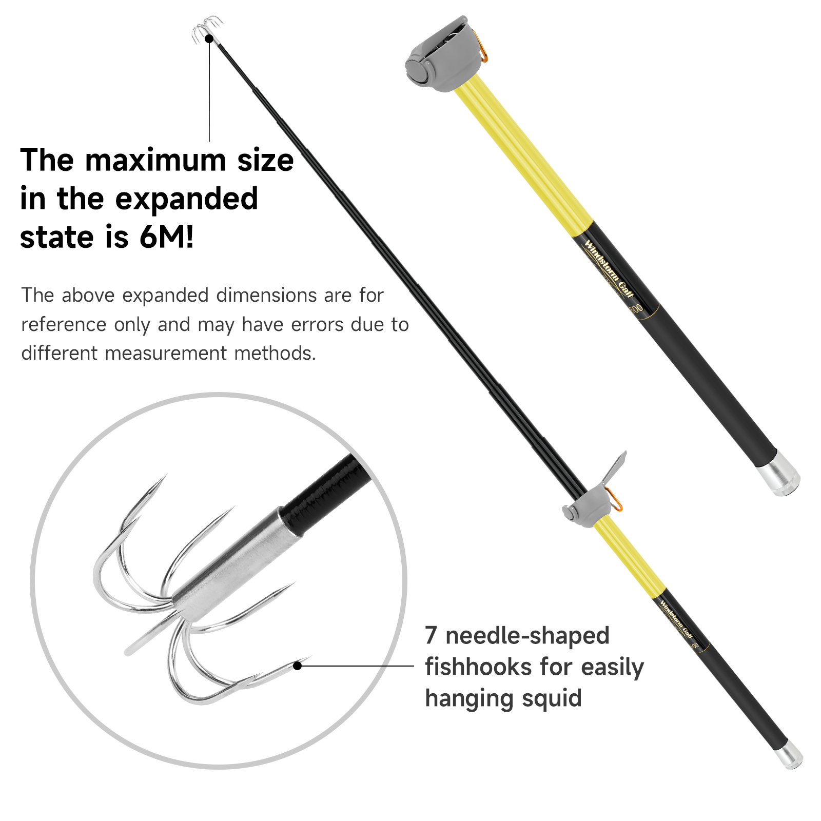 SANLIKE 6M Telescopic Squid Ro - Fishing Rod Carbon Fiber ulasan dan harga