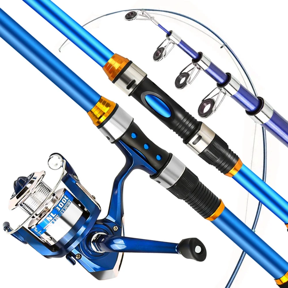2.1-3.6M Telescopic Glass Fibe - Fishing Rod Casting ulasan dan harga