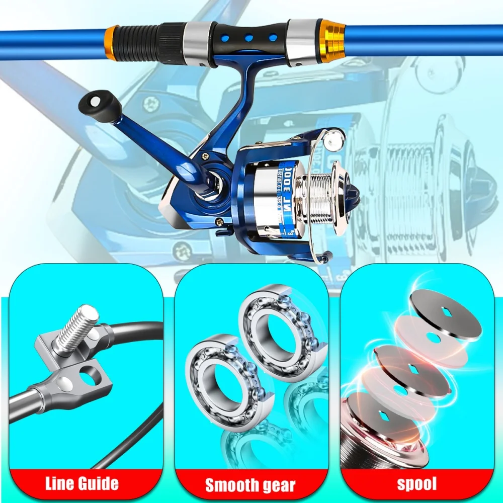 2.1-3.6M Telescopic Glass Fibe - Fishing Rod Casting ulasan dan harga