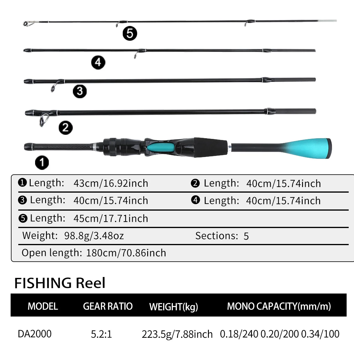 1.8M Carbon Fiber 4 Sections C - Fishing Rod Carbon Fiber ulasan dan harga